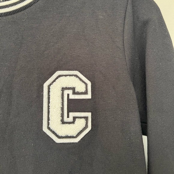 NWT Denim & Flower Unisex Varsity Fleece Sweatshirt 11/12 - Picture 4 of 10